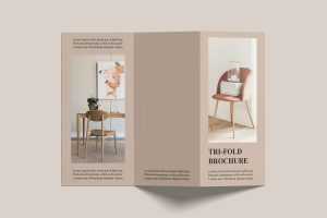 A4 Trifold Brochure Mockup