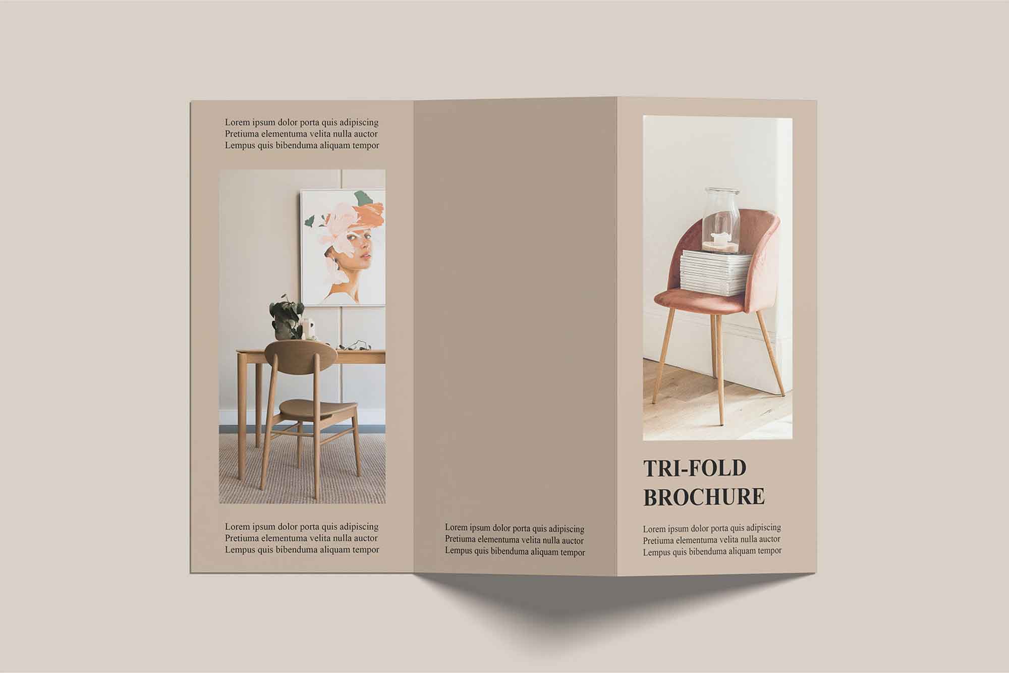 A4 Trifold Brochure Mockup
