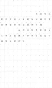 Mapa de caracteres da fonte Acorn Initials