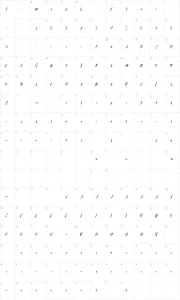 Mapa de caracteres da fonte Adventure of the old Giant