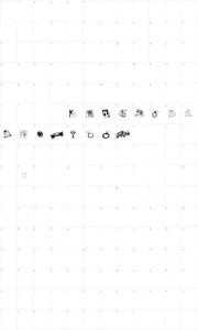 Mapa de caracteres da fonte AEZ Wedding Dings