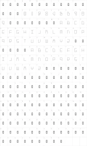 Mapa de caracteres da fonte AI Stapler