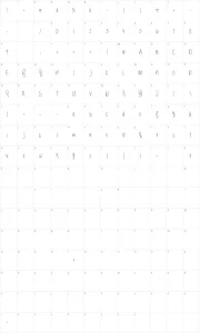 Mapa de caracteres da fonte Always forever