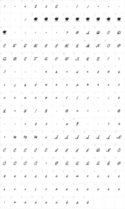 Mapa de caracteres da fonte Amplify