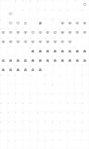 Mapa de caracteres da fonte And Love st