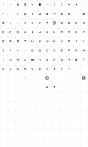 Mapa de caracteres da fonte Android 7