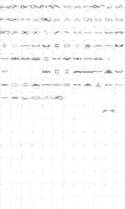 Mapa de caracteres da fonte Another Ornaments TFB