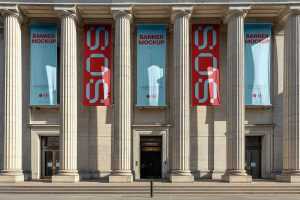 Art Museum Hanging Banners Mockup