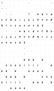 Mapa de caracteres da fonte Baby !