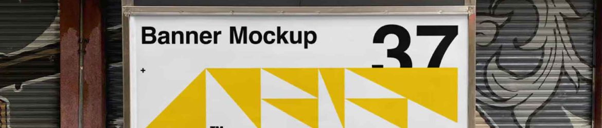 Banner on Newspaper Stand Mockup