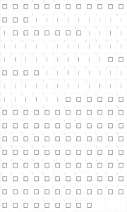 Mapa de caracteres da fonte Barcoding