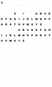 Mapa de caracteres da fonte Batik Font 1