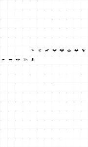 Mapa de caracteres da fonte Bats Symbols