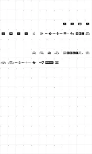 Mapa de caracteres da fonte BBC logos