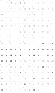 Mapa de caracteres da fonte Beast Mode Suite
