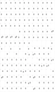 Mapa de caracteres da fonte Beware of Pitbull