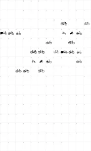 Mapa de caracteres da fonte Bikes