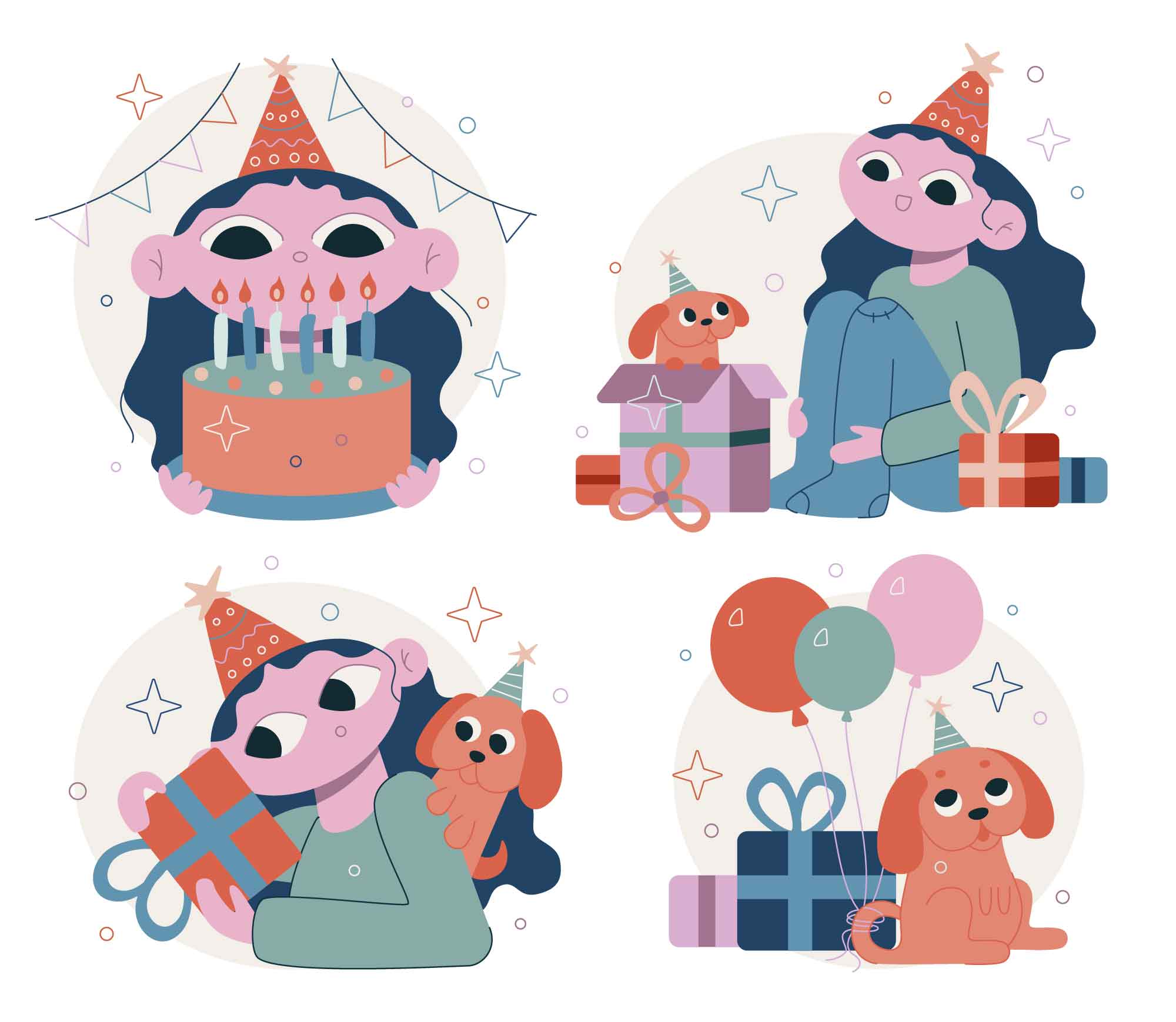 Birthday Celebration Illustrations