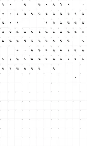 Mapa de caracteres da fonte Blog the Impaler