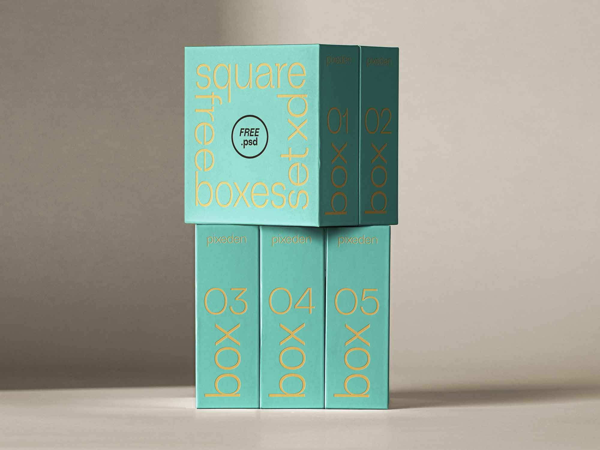 Branding Square Boxes Mockup