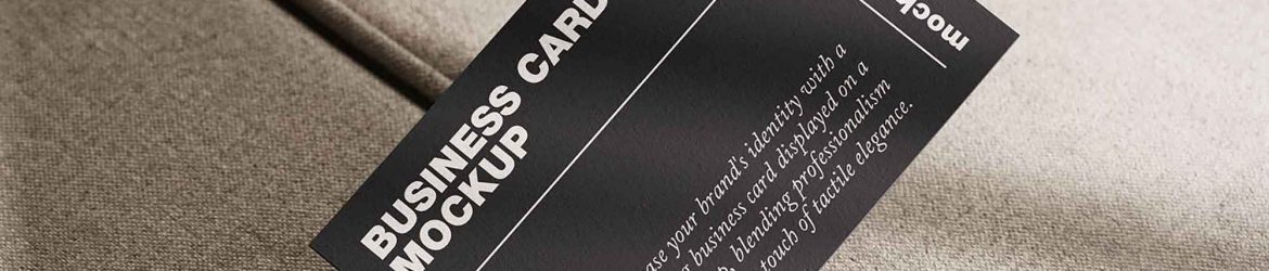 Business Card Mockup on Fabric Business Card Mockup on Fabric