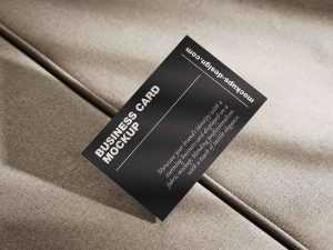 Business Card Mockup on Fabric
