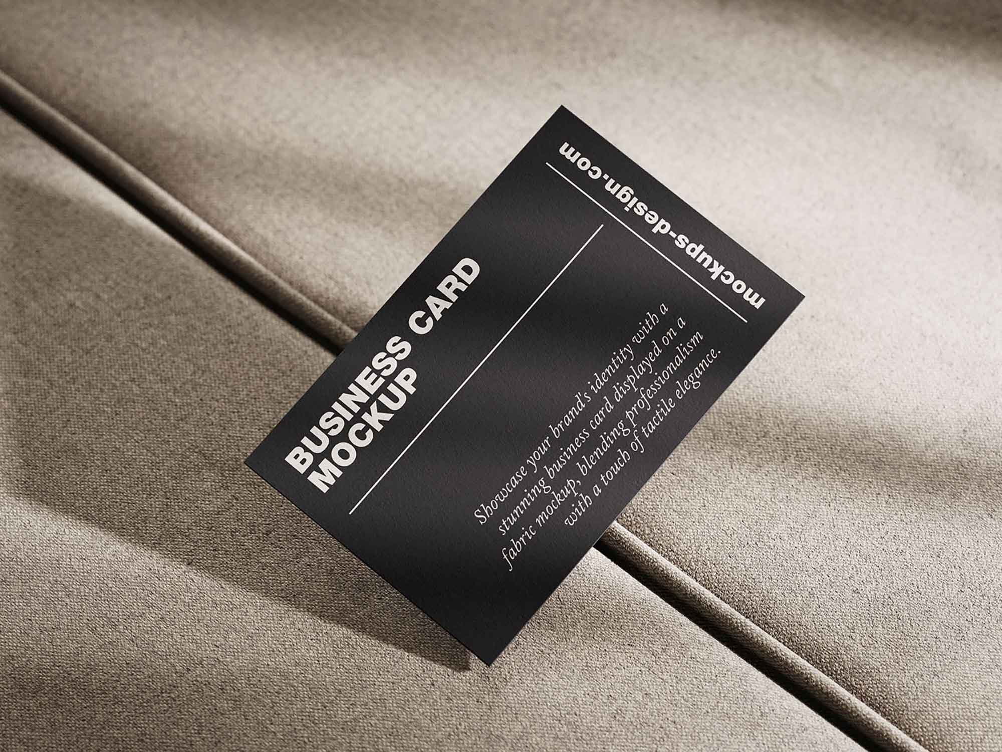 Business Card Mockup on Fabric