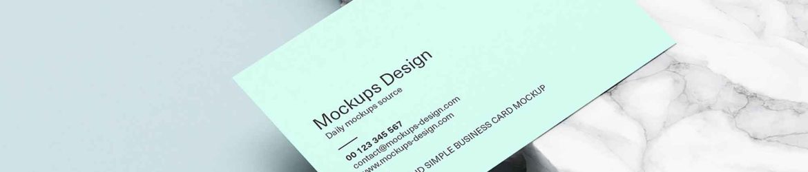 Business Card on Marble Mockup