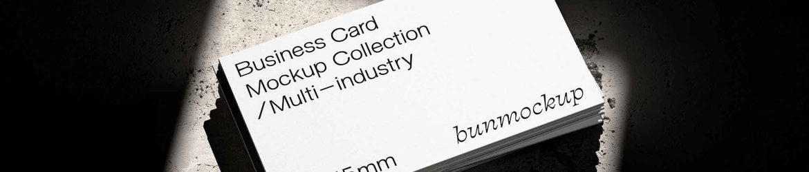 Business Card Stack Mockup in Shades