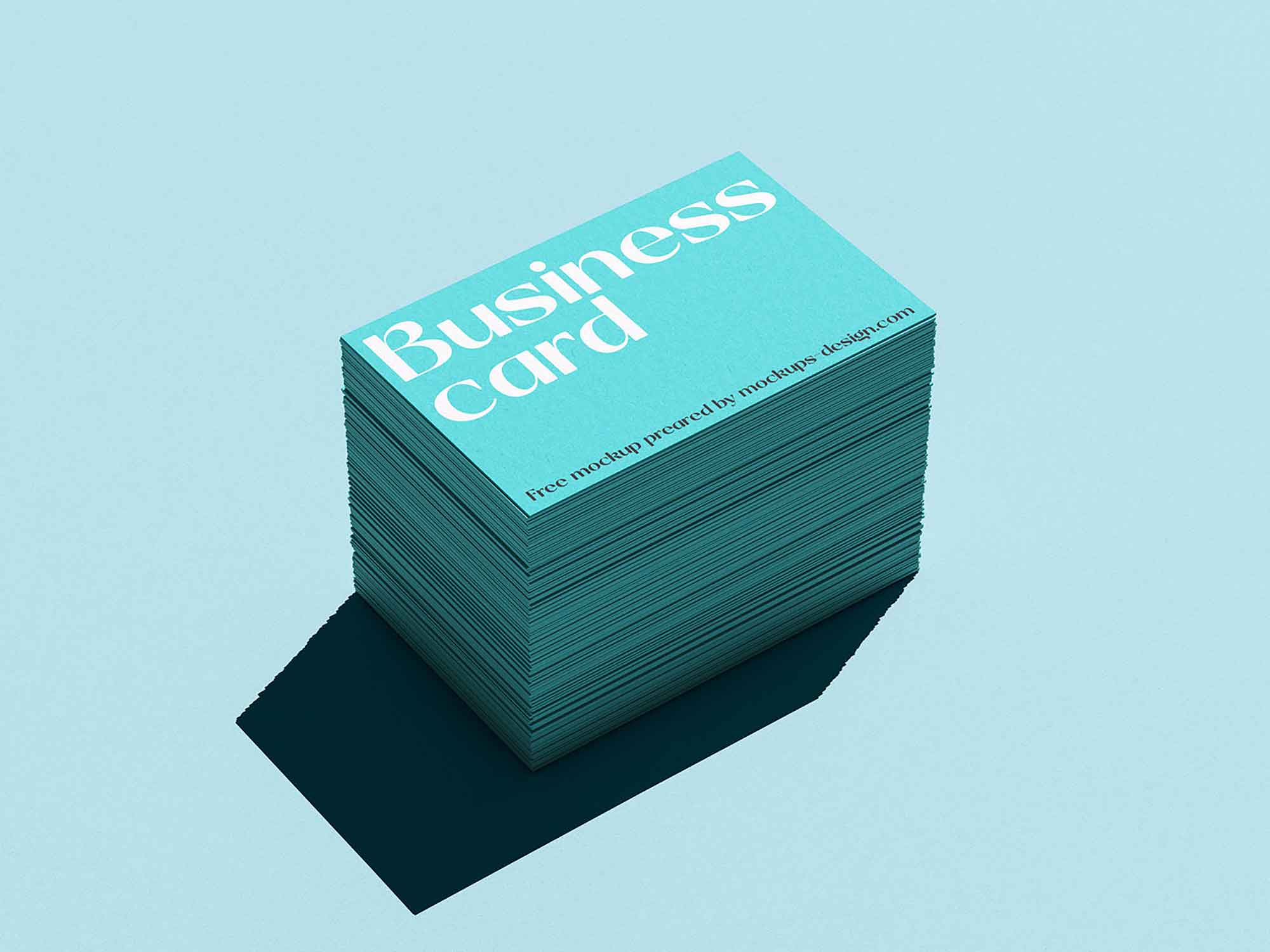 Business Card with Hard Shadows Mockup