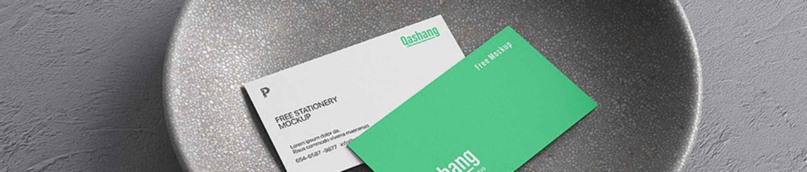 Business Cards in Plate Mockup (PSD)