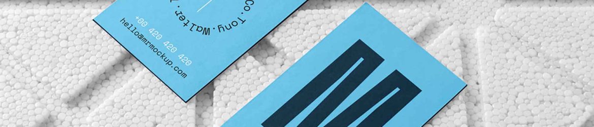 Business Cards on Styrofoam Mockup