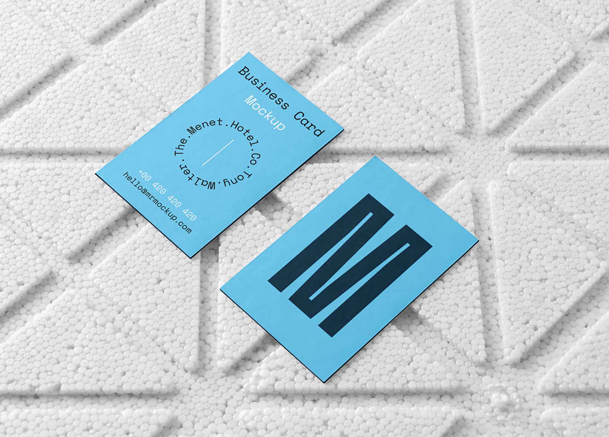 Business Cards on Styrofoam Mockup