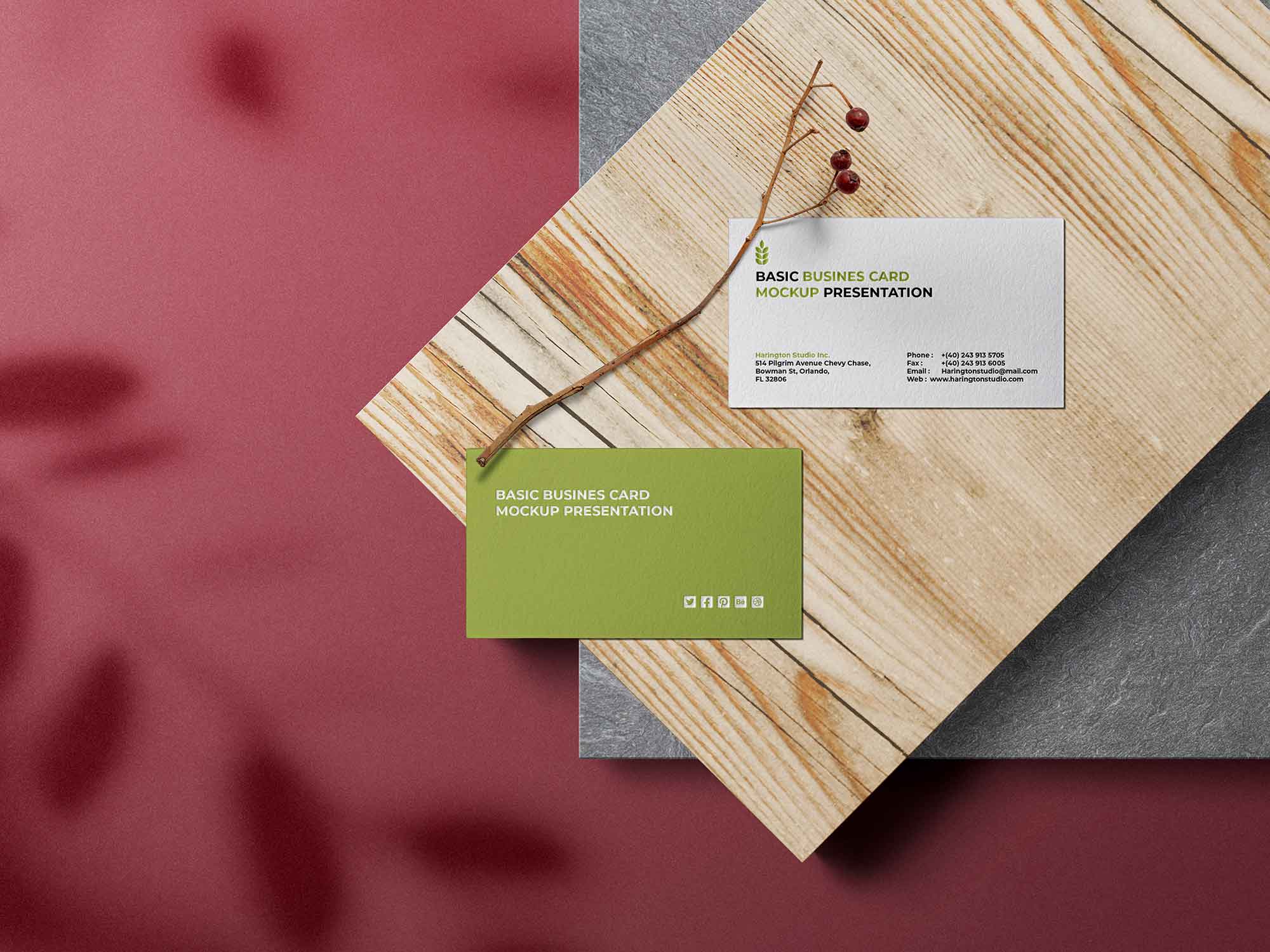 Business Cards Set of Mockups (PSD)