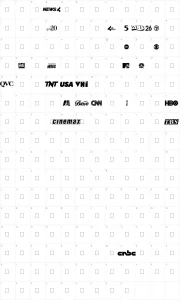 Mapa de caracteres da fonte Cable Dingbats
