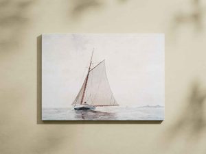 Canvas on Shaded Wall Mockup