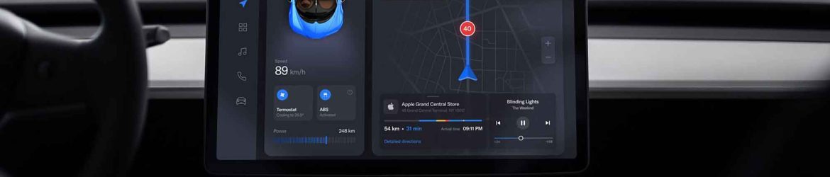 Car Monitor Screen Mockup