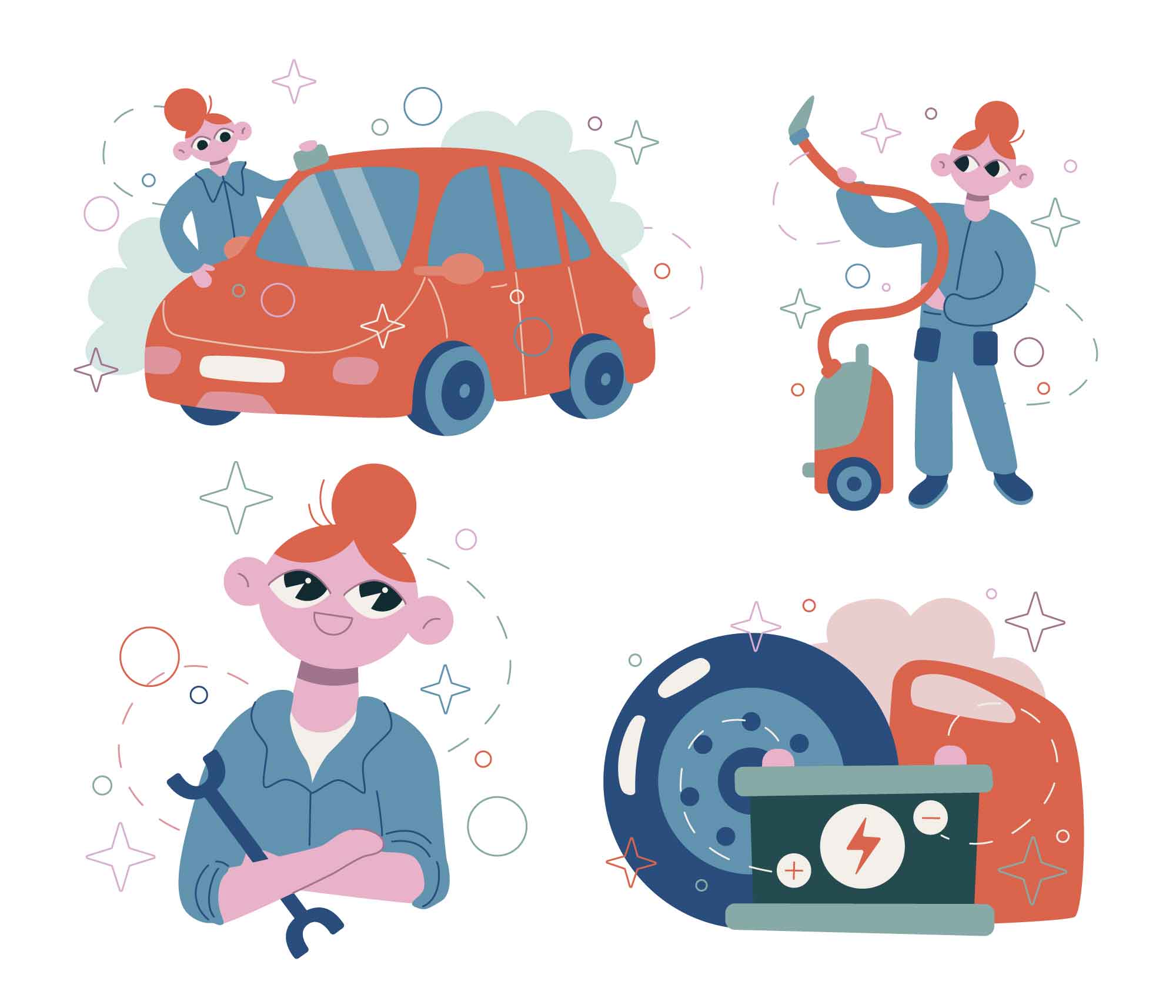 Car Service Illustrations