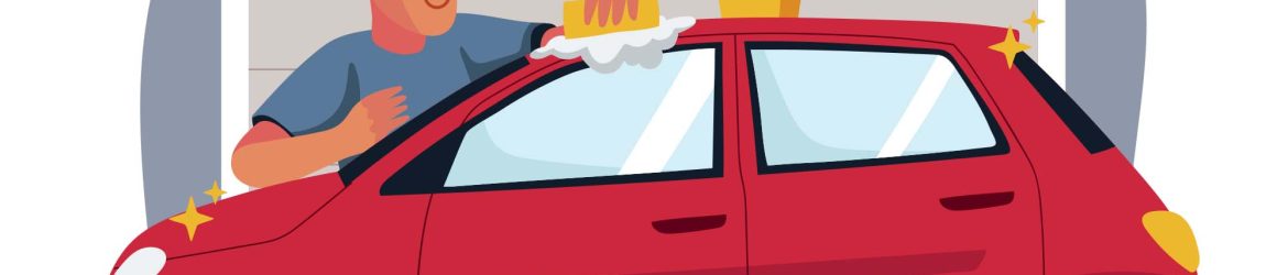 Car Wash Vector Illustration (AI)