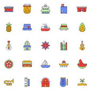 Caribbean Island Icons