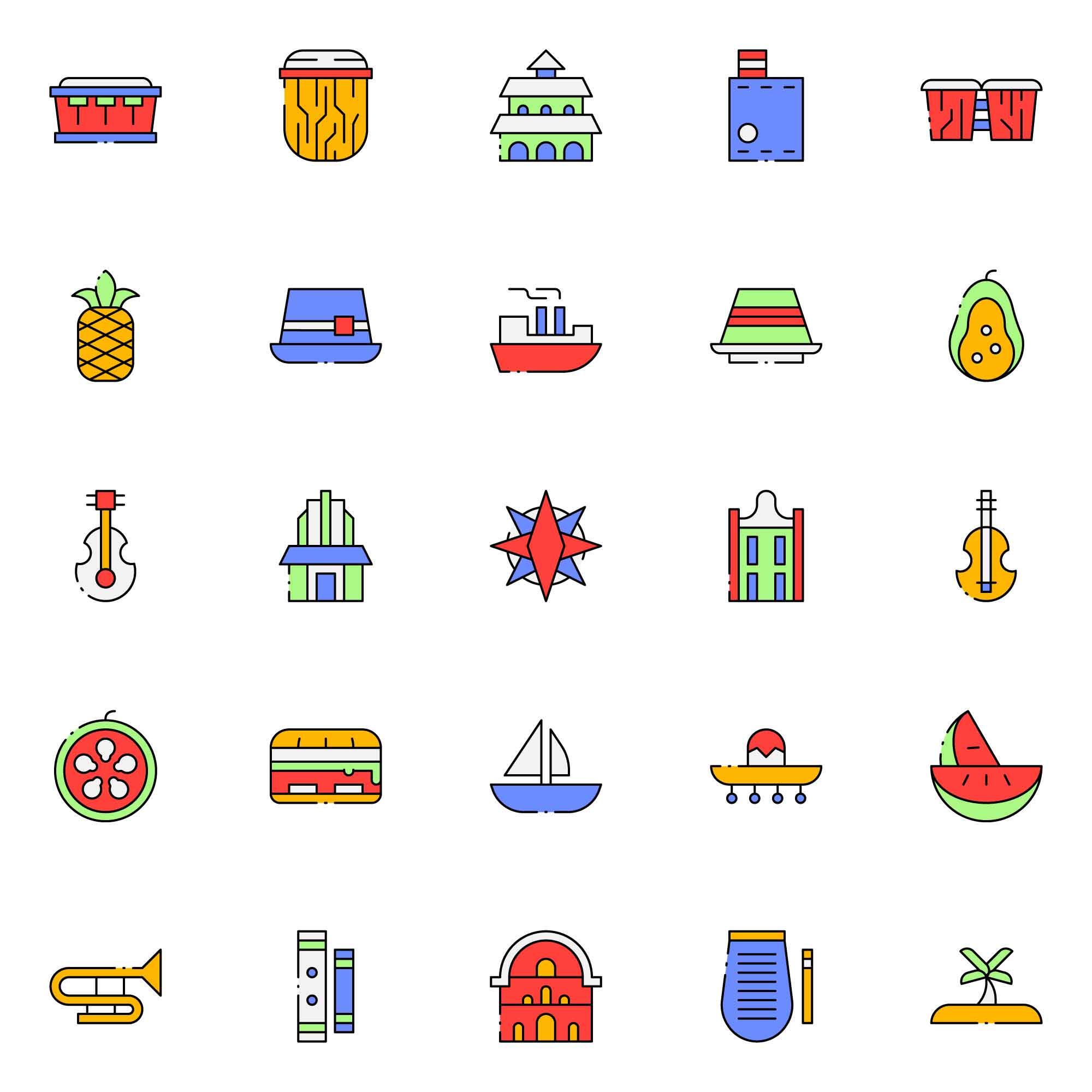 Caribbean Island Icons