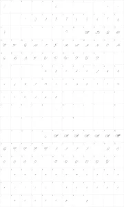 Mapa de caracteres da fonte Caviar de Diane