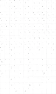 Mapa de caracteres da fonte Chilly