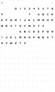 Mapa de caracteres da fonte Chrome