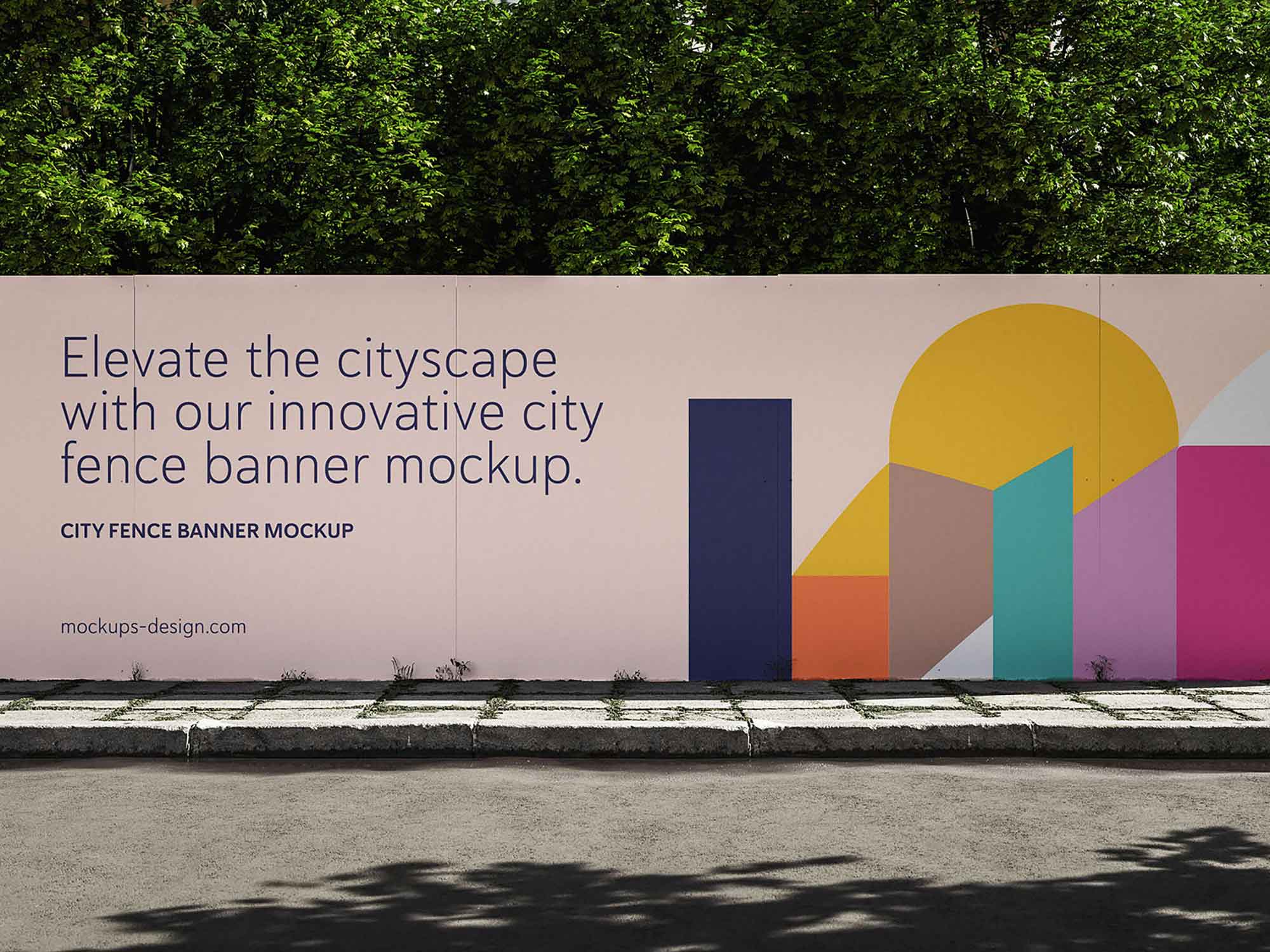 City Fence Banner Mockup