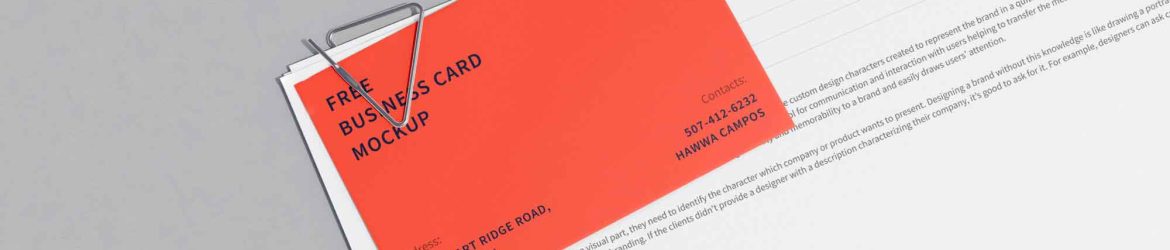 Clipped Paper and Card Mockup
