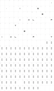 Mapa de caracteres da fonte Code Predators