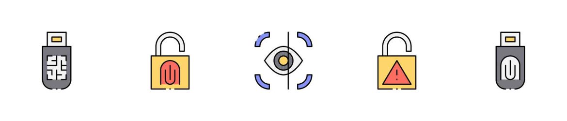 Colored Biometric Icons