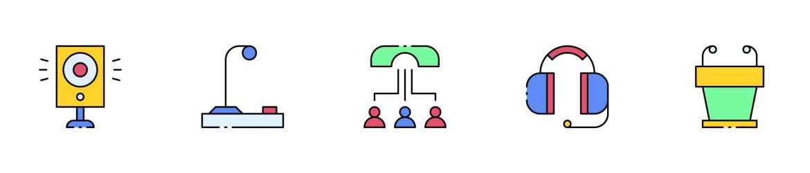 Colored Conference Icons