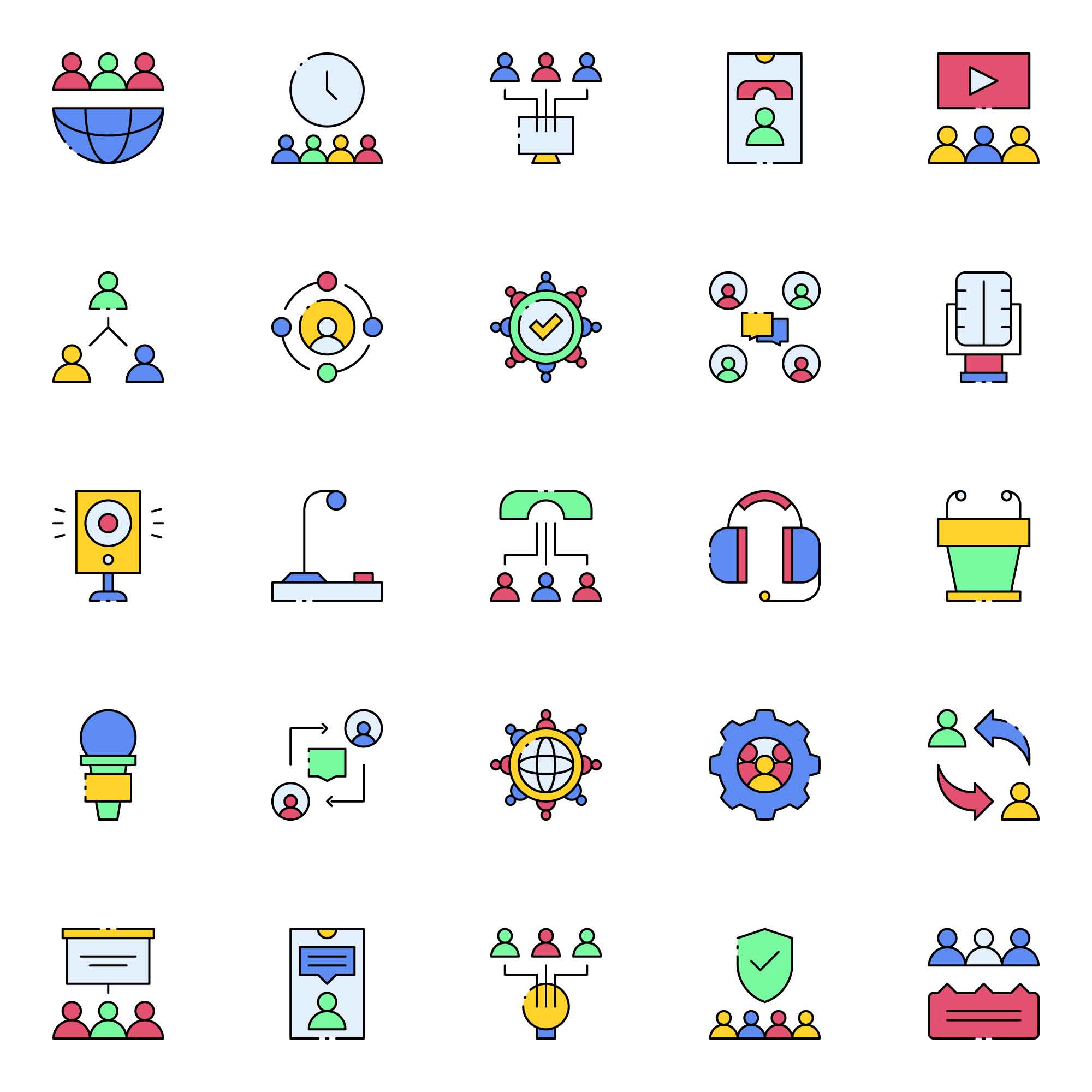 Colored Conference Icons